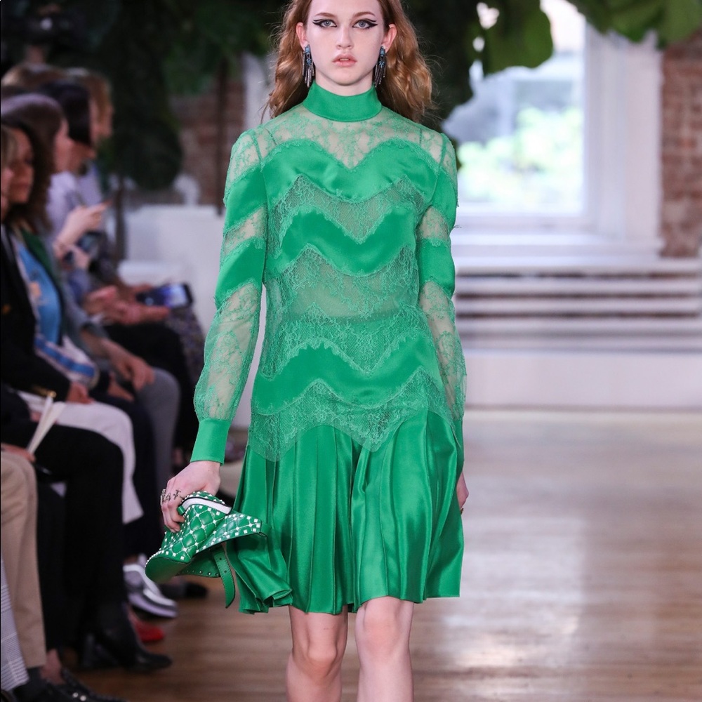 Valentino Green Runway Dress Size 8